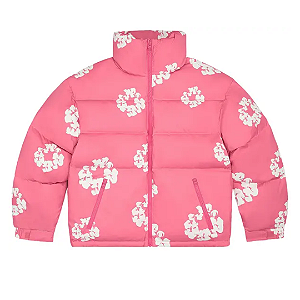 DENIM TEARS - Jaqueta Puffer Cotton Wreath "Rosa" -NOVO-