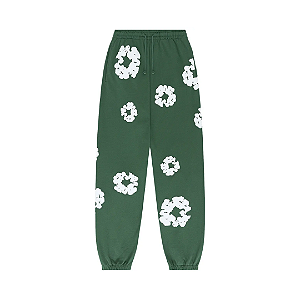 DENIM TEARS - Calça De Moletom Cotton Wreath "Verde" -NOVO-