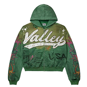 VALE LIVES FOREVER - Moletom Inferno Zip Up "Verde" -NOVO-