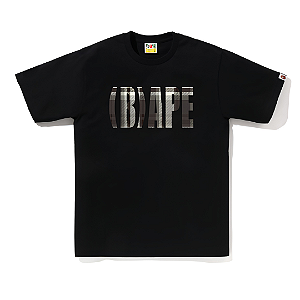 BAPE - Camiseta Check (B)ape Logo "Preto" -NOVO-