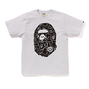BAPE - Camiseta Neon Camo Big Ape Head "Cinza" -NOVO-