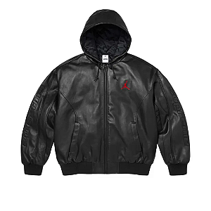 SUPREME x JORDAN - Jaqueta Leather "Preto" -NOVO-