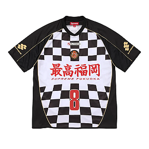 SUPREME - Camisa Checkerboard Soccer Jersey "Preto" -NOVO-