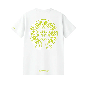 CHROME HEARTS - Camiseta Pocket Horseshoe Neon "Branco" -NOVO-