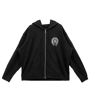 CHROME HEARTS - Moletom Zip Up Horseshoe Tokyo Exclusive "Preto" -NOVO-
