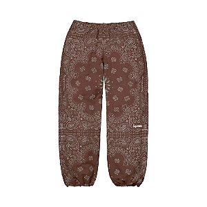 SUPREME - Calça Reflective Bandana Track "Marrom" -NOVO-