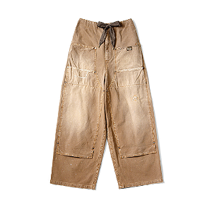 KAPITAL - Calça Canvas Knee Easy Baggy "Marrom" -NOVO-
