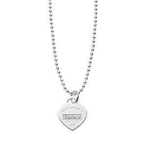 SUPREME x TIFFANY & CO - Colar c/ Pigente Return to Tiffany Heart "Prata" -NOVO-