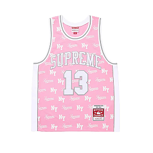 SUPREME x MITCHELL & NESS - Regata Monogram "Rosa" -NOVO-