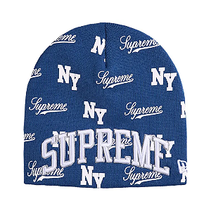 SUPREME x NEW ERA - Touca Monogram "Azul Escuro" -NOVO-