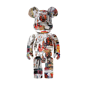 PRÉ VENDA - MEDICOM TOY X ANDY WARHOL X JEAN MICHAEL BASQUIAT - Boneco Bearbrick 400% "#4" -NOVO-