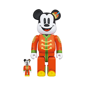 PRÉ VENDA - MEDICOM TOY x DISNEY  - Boneco Bearbrick 100% & 400% Set "Mickey Mouse The Band Concert" -NOVO-