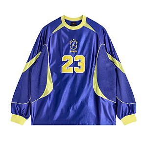NIKE x JORDAN - Camiseta Manga Longa Goleiro (Brasil) "Azul" -NOVO-
