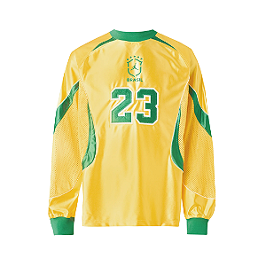 NIKE x JORDAN - Camiseta Manga Longa Goleiro (Brasil) "Amarelo" -NOVO-