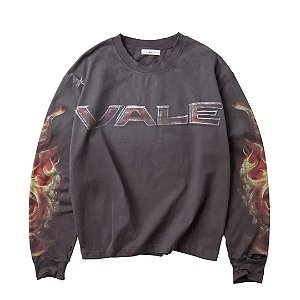 VALE LIVES FOREVER - Camiseta Manga Longa Budokai "Preto" -NOVO-