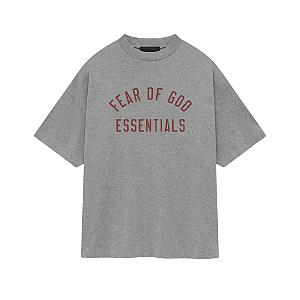 FEAR OF GOD - Camiseta Essentials Jersey Crewneck "Dark Heather" -NOVO-