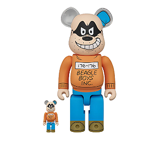 MEDICOM TOY x DISNEY - Boneco Bearbrick 400% & 100% "The Beagle Boys" -NOVO-