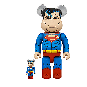 MEDICOM TOY - Boneco Bearbrick 400% & 100% The Dark Knight Rising "Superman" -NOVO-