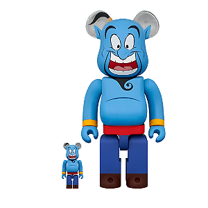 MEDICOM TOY - Boneco Bearbrick 400% & 100% Aladdin "Genie" -NOVO-