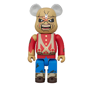 MEDICOM TOY - Boneco Bearbrick 400% Iron Maiden "Eddie The Trooper" -NOVO-