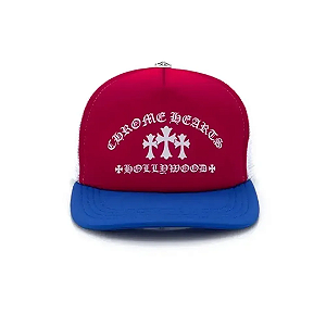 CHROME HEARTS - Boné Trucker 4th July 2026 "Vermelho/Azul/Branco" -NOVO-