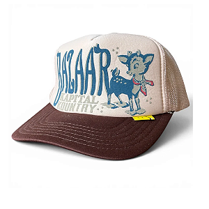 KAPITAL - Boné Kountry Osaka Bazaar Print Trucker "Bege/Marrom" -NOVO-