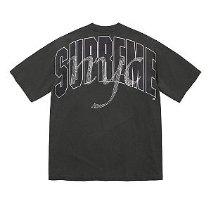 SUPREME - Camiseta Rhinestone Script "Preto" -NOVO-