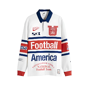 NIKE x USMNT x V.A.A - Camisa Manga Longa Rugby "Branco" -NOVO-