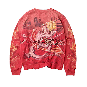 VALE LIVES FOREVER - Camiseta Manga Longa Budokai "Vermelho" -NOVO-