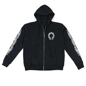 CHROME HEARTS - Moletom Zip Up Horseshoe "Preto" -NOVO-