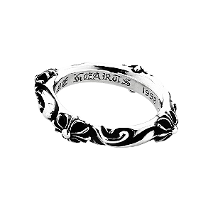 CHROME HEARTS - Anel SBT Band Ring 1998 "Prata 925" -NOVO-