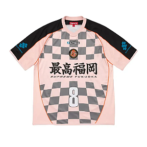 SUPREME - Camisa Checkerboard Soccer Jersey "Rosa" -NOVO-