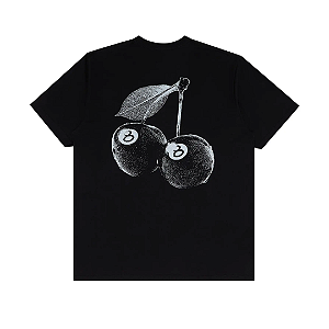 STUSSY - Camiseta Cherries 8-Ball "Preto" -NOVO-