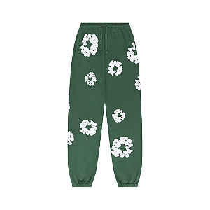 DENIM TEARS - Calça De Moletom Cotton Wreath "Verde" -NOVO-