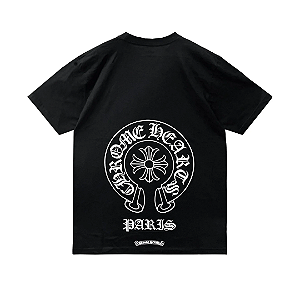 CHROME HEARTS - Camiseta Paris Exclusive Horseshoe "Preto" -NOVO-