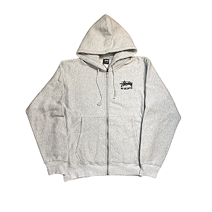 STUSSY - Moletom Los Angeles Zip Up "Cinza Claro" -NOVO-