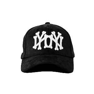 OMA DESIGN STUDIOS - Boné NY NY Bones Suede "Preto" -NOVO-