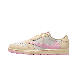 NIKE x TRAVIS SCOTT - Air Jordan 1 Low OG SP (42,5 BR/ 10,5 US) "Muslin/Pink Shy" -NOVO-