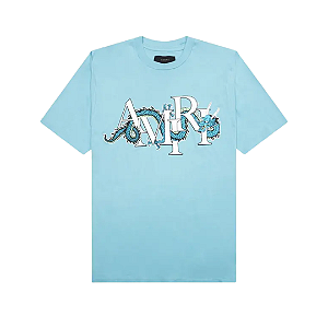 AMIRI - Camiseta Lunar New Year Dragon "Azul Claro" -NOVO-