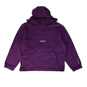 SUPREME x POLARTEC - Moletom Facemask Half Zip "Roxo” -USADO-
