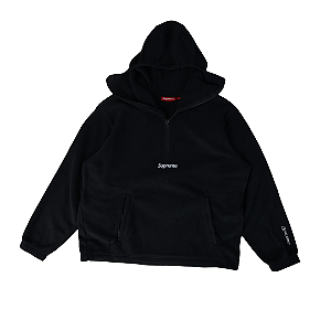 SUPREME x POLARTEC - Moletom Facemask Half Zip "Preto” -USADO-