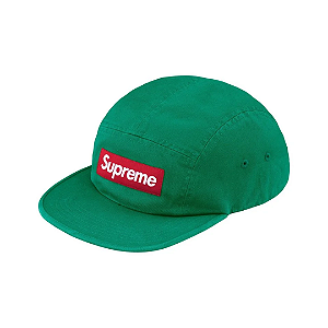 SUPREME - Boné Washed Chino Twill Camp FW26 "Verde" -NOVO-