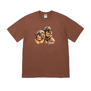 SUPREME - Camiseta Puppies FW26 "Marrom" -NOVO-