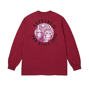 SUPREME - Camiseta Manga Longa You Still Fuck FW26 "Vinho" -NOVO-