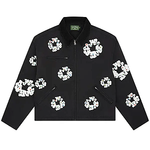 DENIM TEARS - Jaqueta Cotton Wreath Canvas Work "Preto" -NOVO-