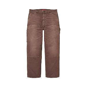 SUPREME - Calça Worn Double Knee Painter "Marrom" -NOVO-