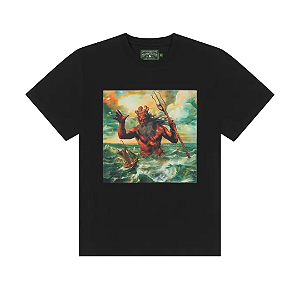 DENIM TEARS - Camiseta Poseidon's Revenge "Preto" -NOVO-