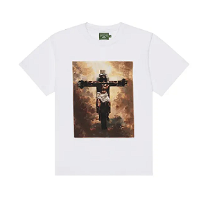 DENIM TEARS x HARDIES - Camiseta Buff Jesus "Branco" -NOVO-