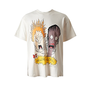 HELLSTAR - Camiseta Beevus & Butthead "Creme" -NOVO-