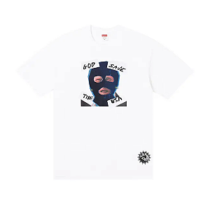 SUPREME - Camiseta God Save "Branco" -NOVO-